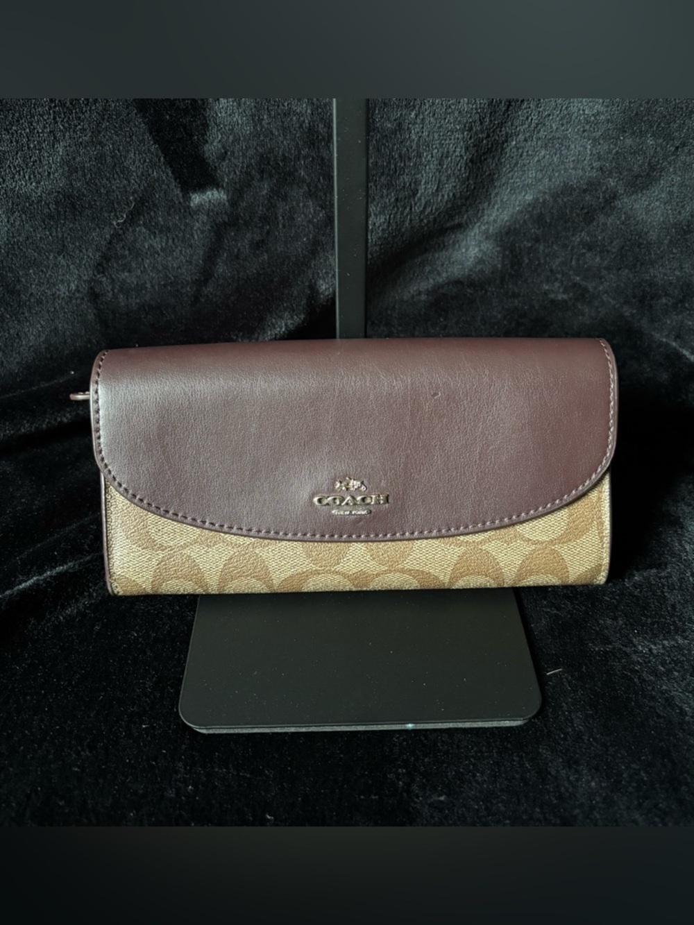 COACH Signature Slim Envelope Wallet Brown